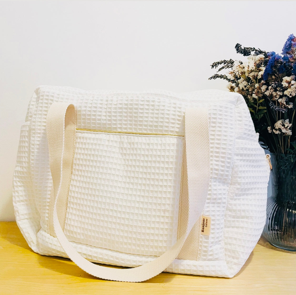 Pack Sac à langer et Trousse de Toilette Nid d'abeille (broderie offerte)