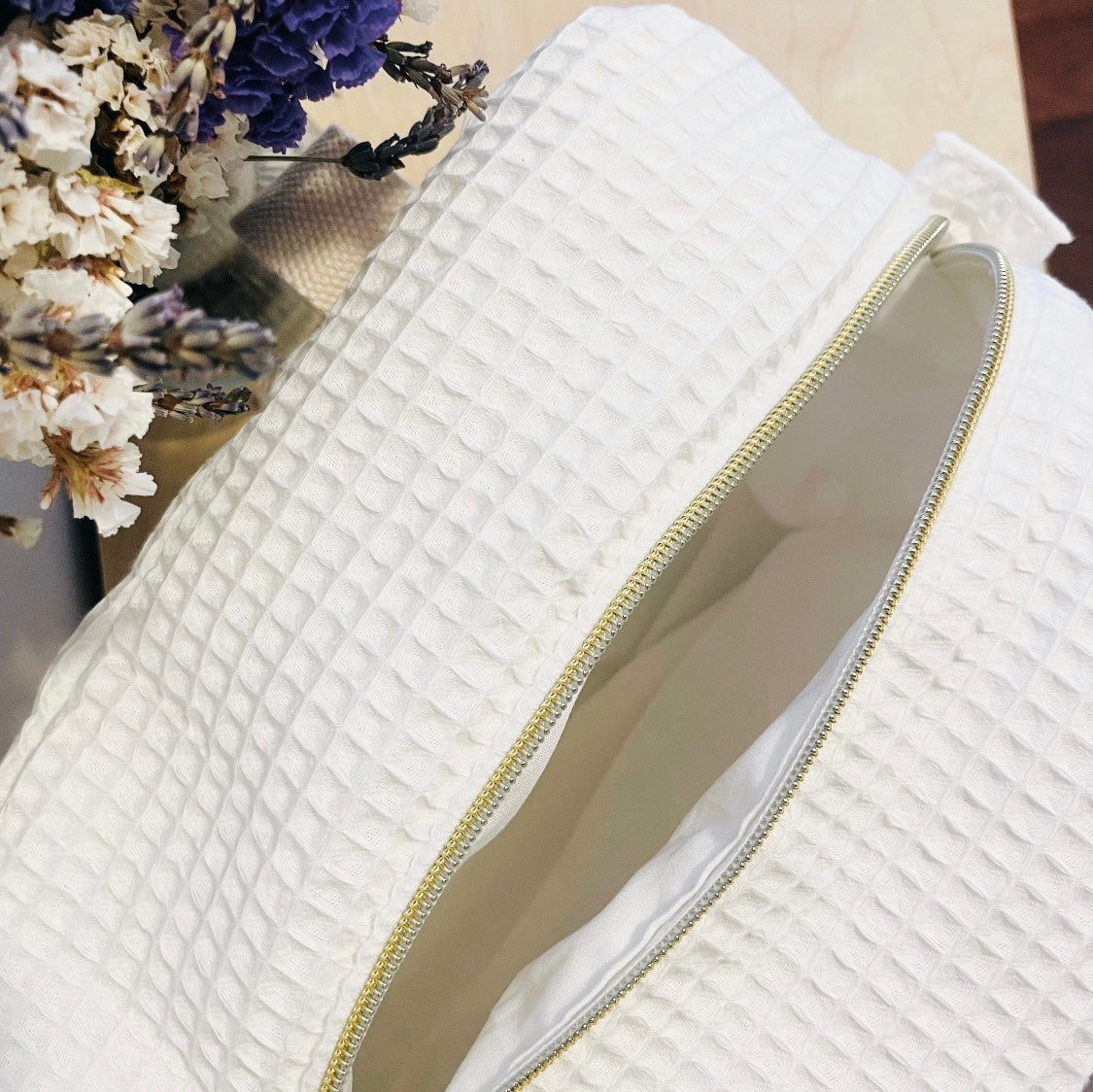Pack Sac à langer et Trousse de Toilette Nid d'abeille (broderie offerte)