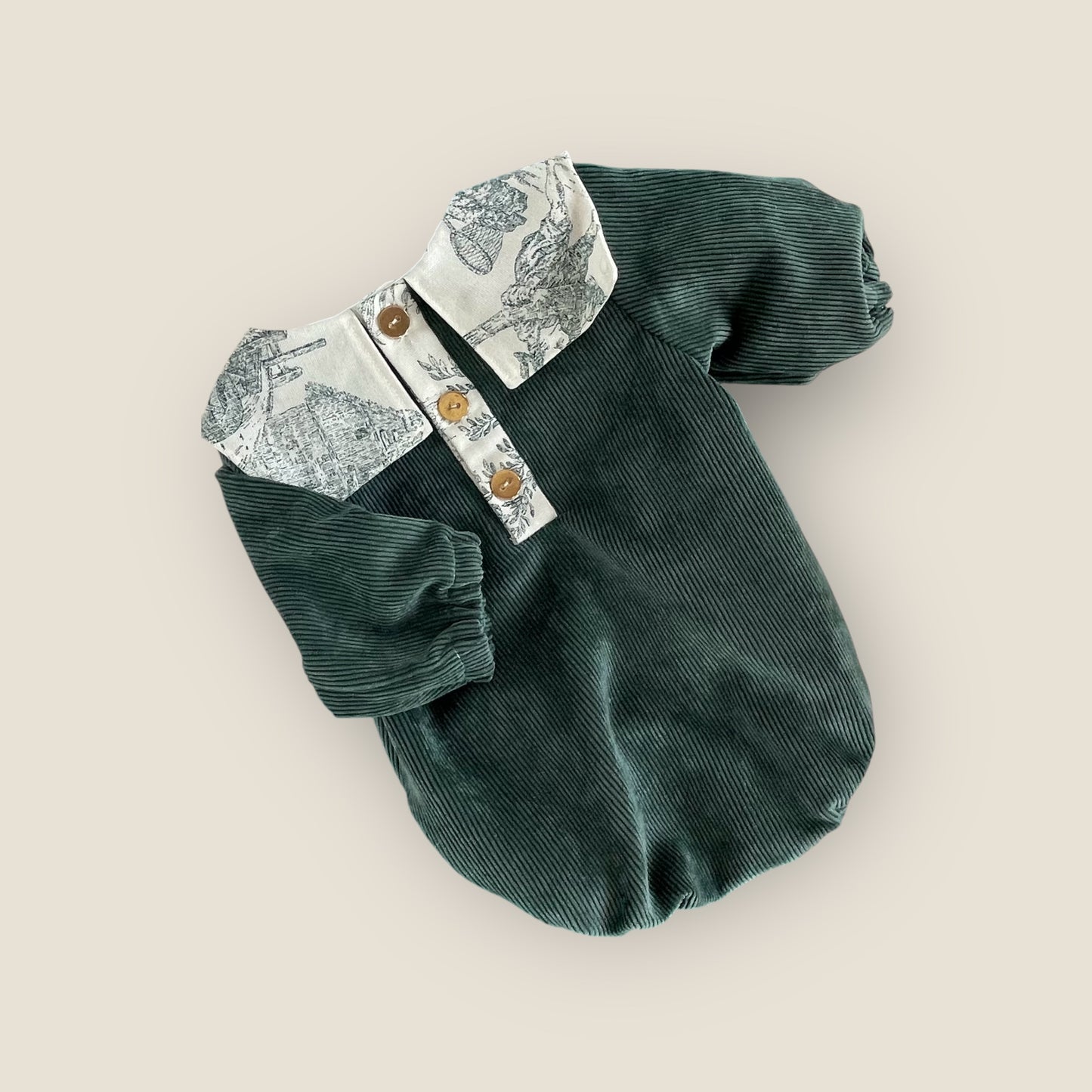 Barboteuse velours Col Marin