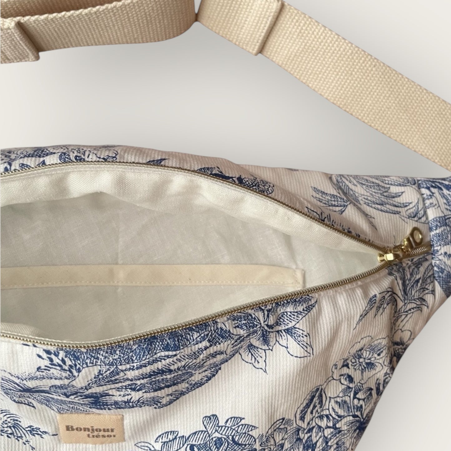 Sac Banane Toile de Jouy Maman