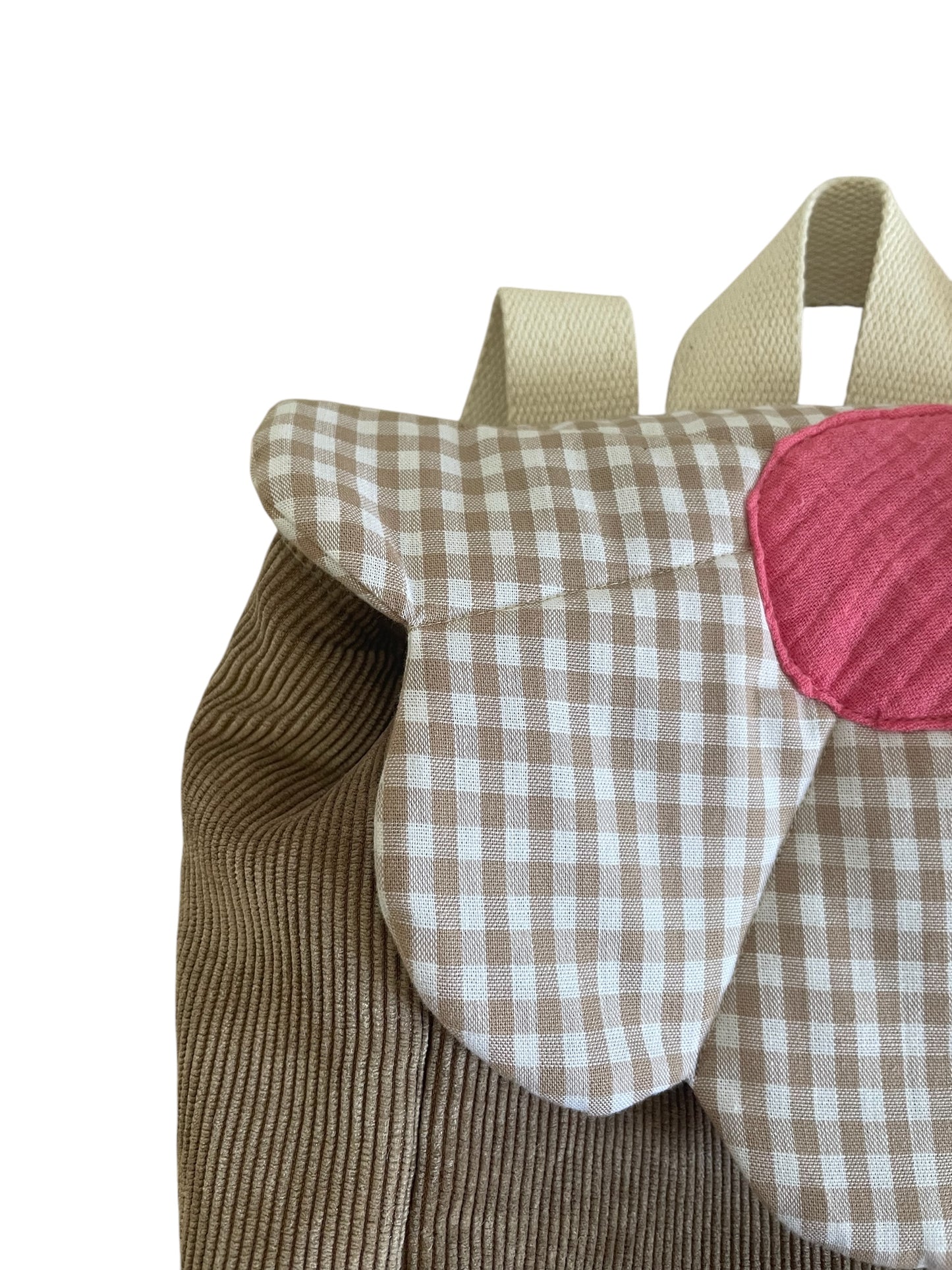 Sac à dos enfant rabat fleur personnalisable