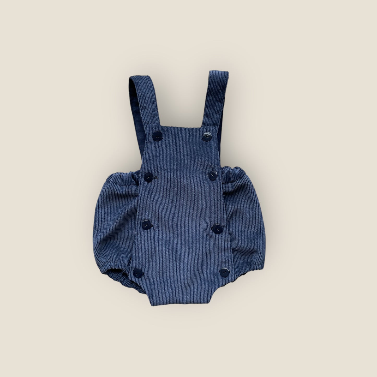 Barboteuse velours Bretelles