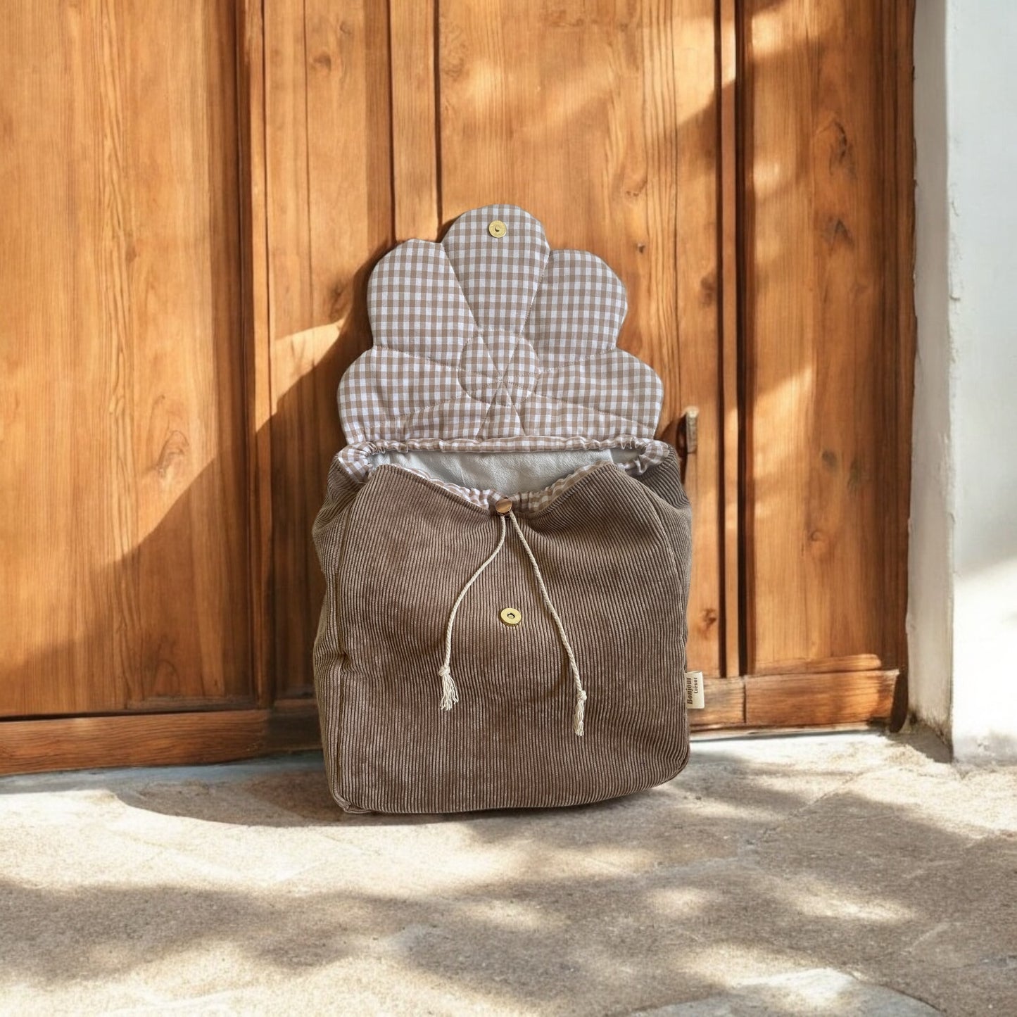 Sac à dos enfant rabat fleur personnalisable