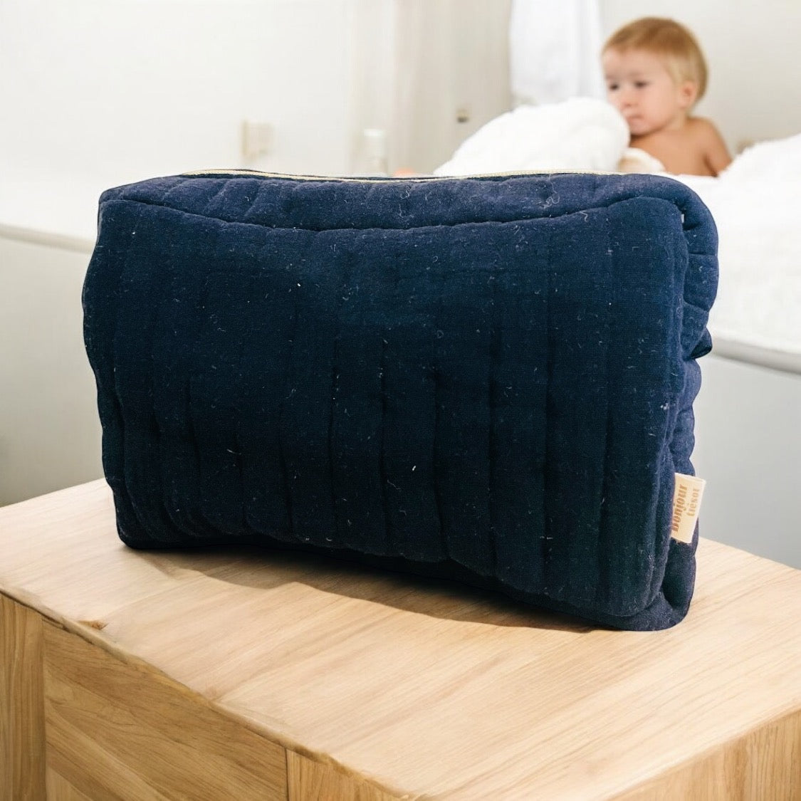 Pack Sac à langer et Trousse de Toilette Gaze de Coton (broderie offerte)