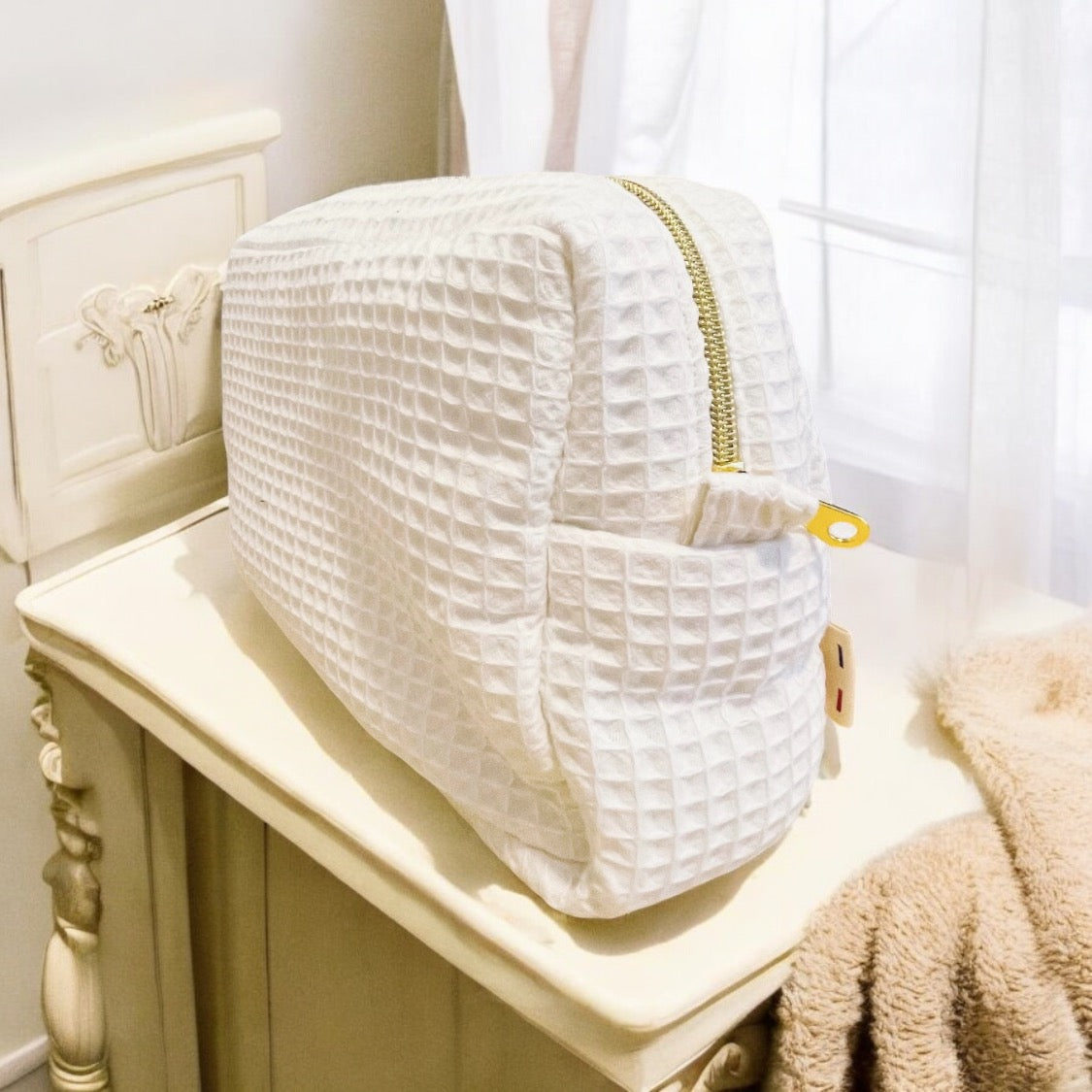Pack Sac à langer et Trousse de Toilette Nid d'abeille (broderie offerte)