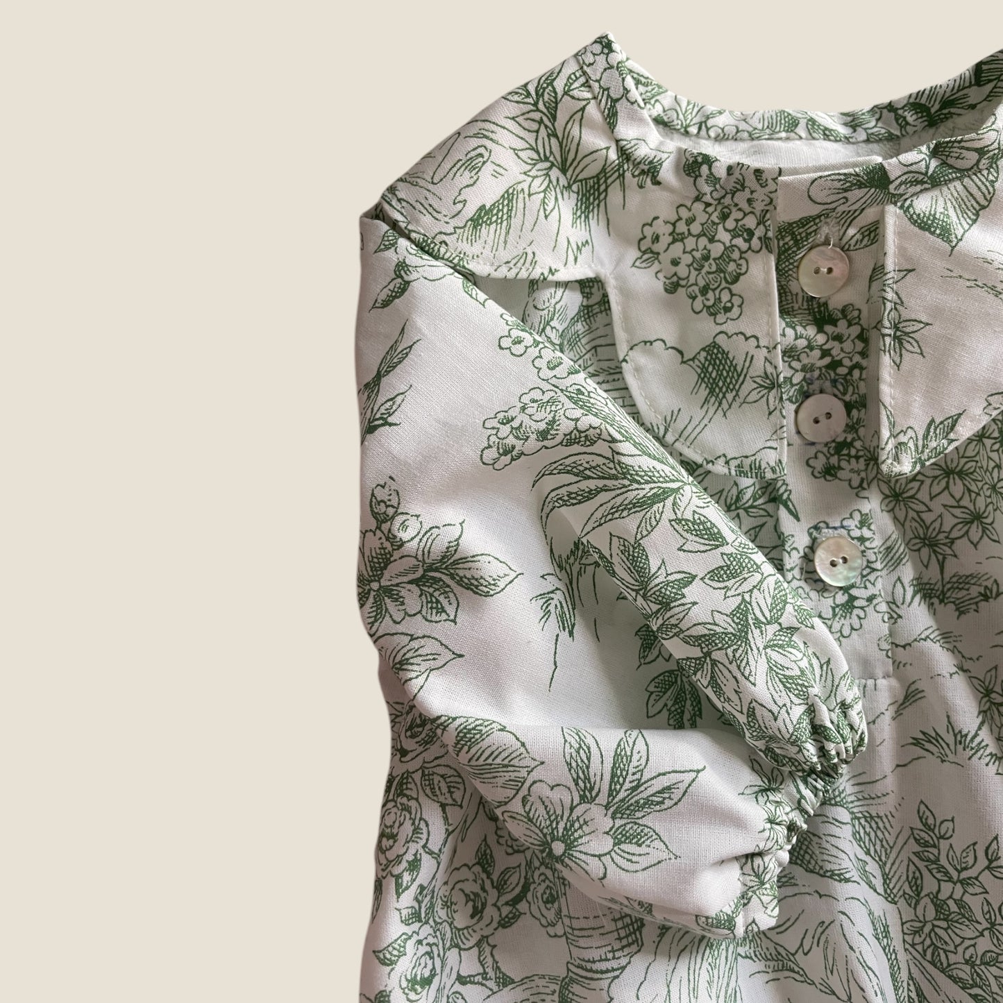 Barboteuse Toile de Jouy