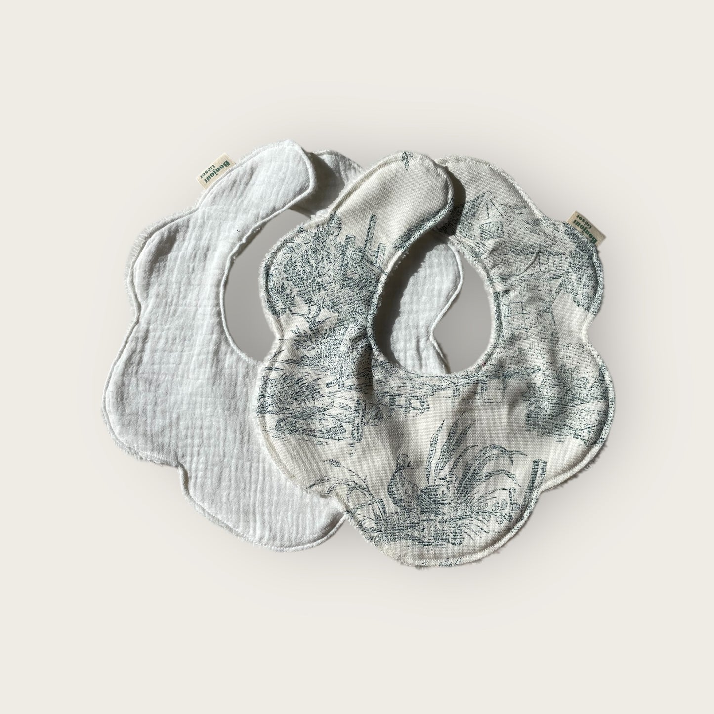 Duo Bavoir fleur Taille M
