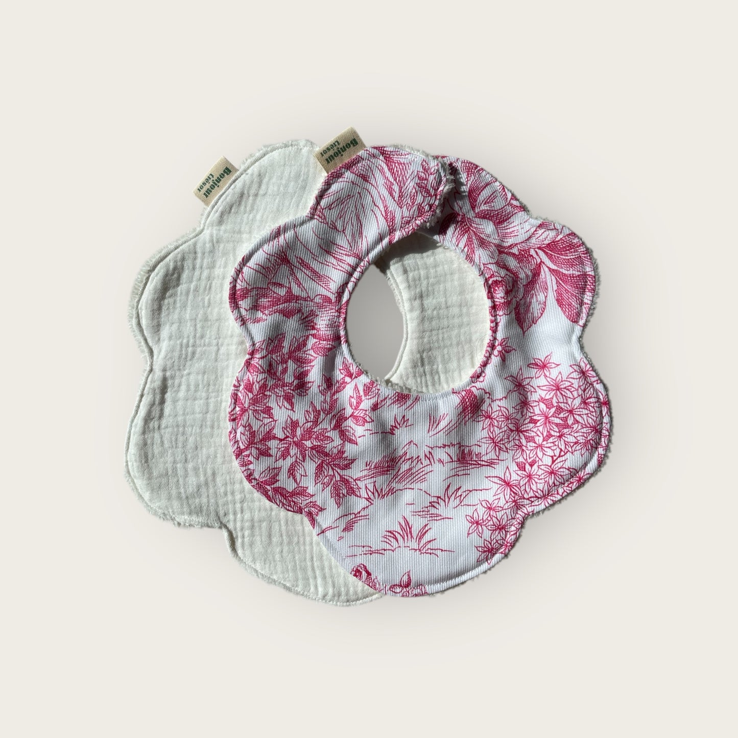 Duo Bavoir fleur Taille M