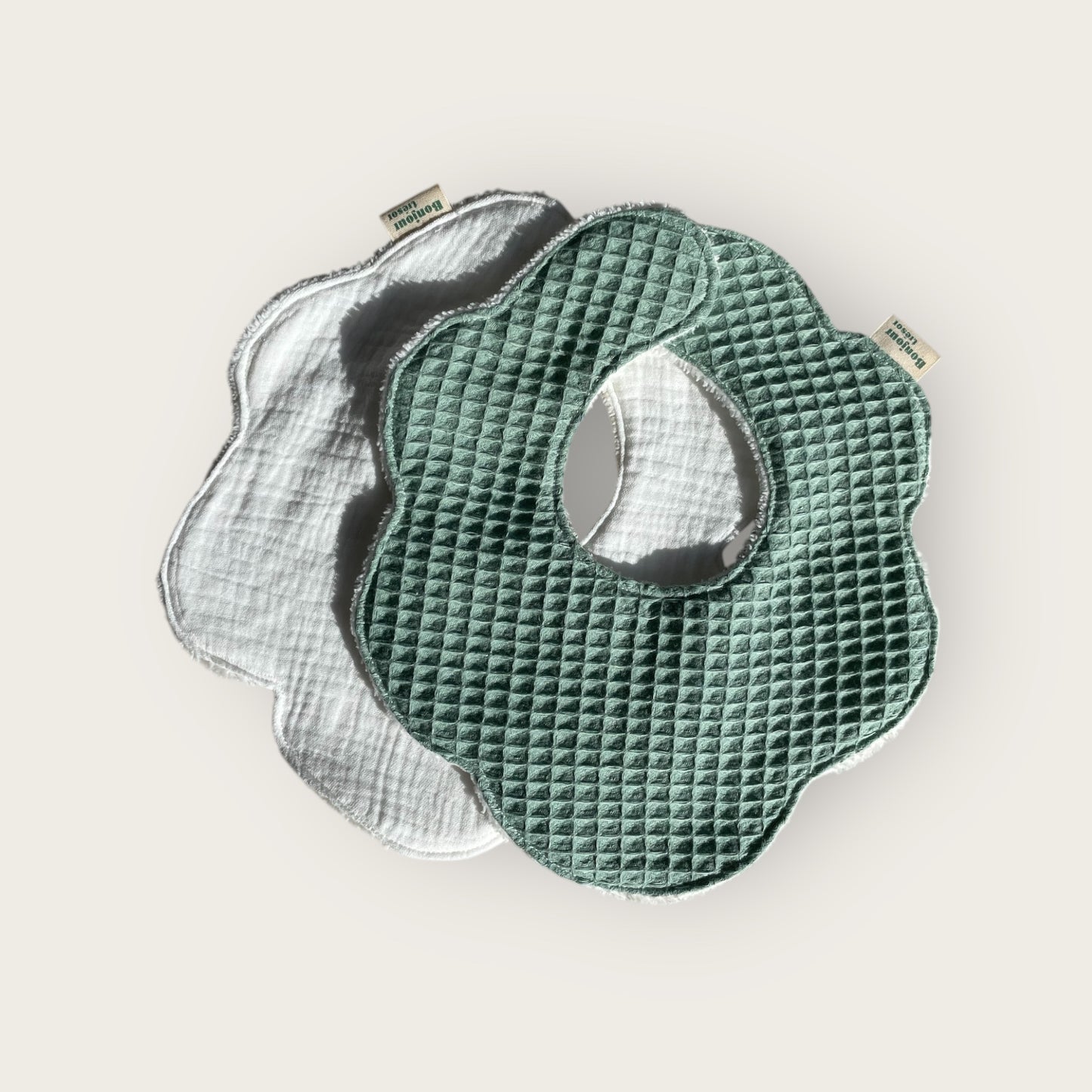 Duo Bavoir fleur Taille M