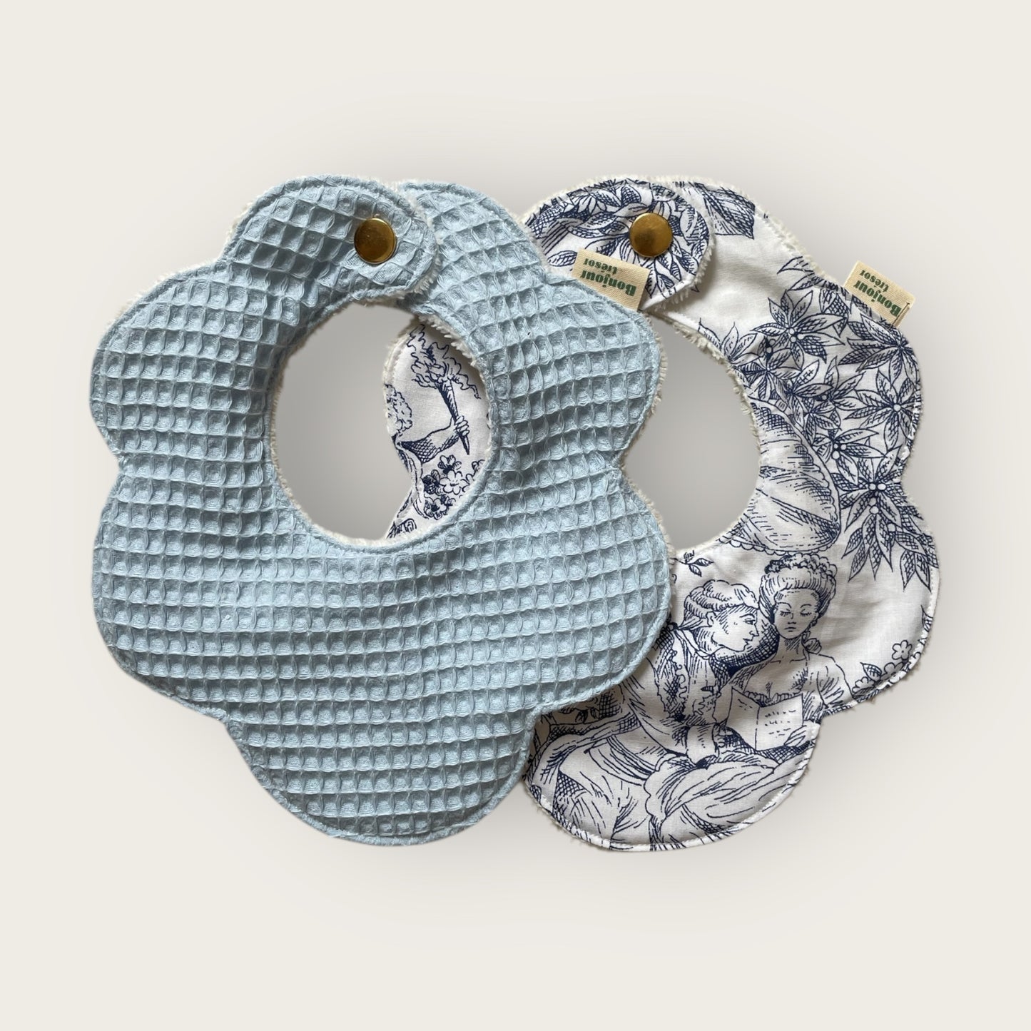 Duo Bavoir fleur Taille M