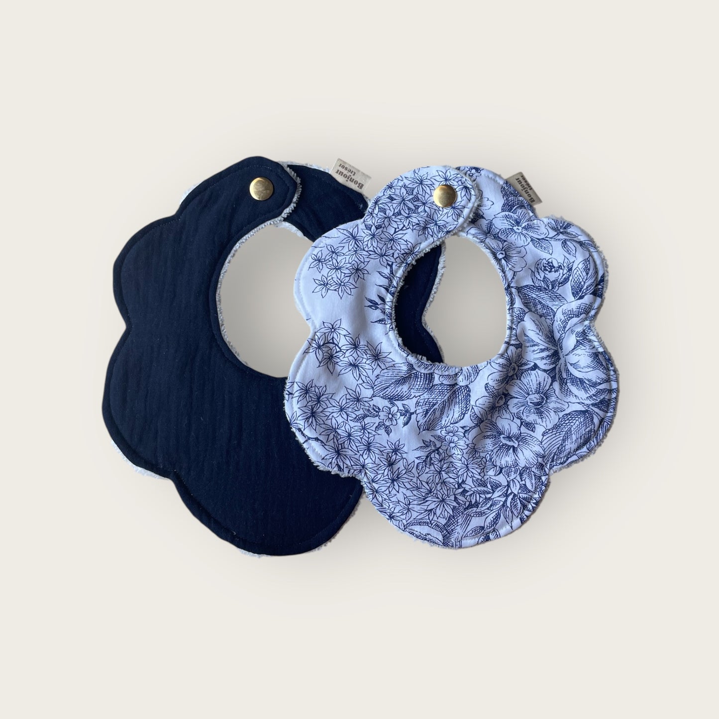Duo Bavoir fleur Taille M