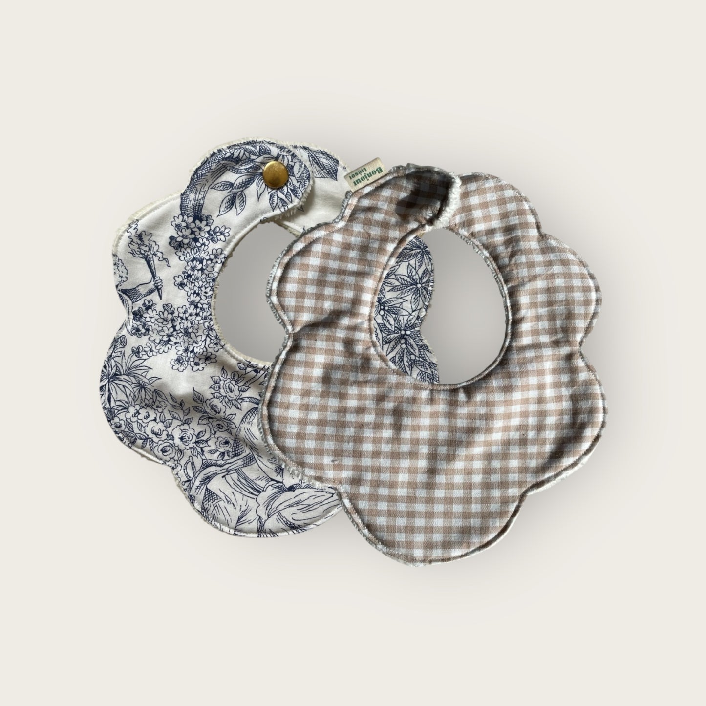 Duo Bavoir fleur Taille M