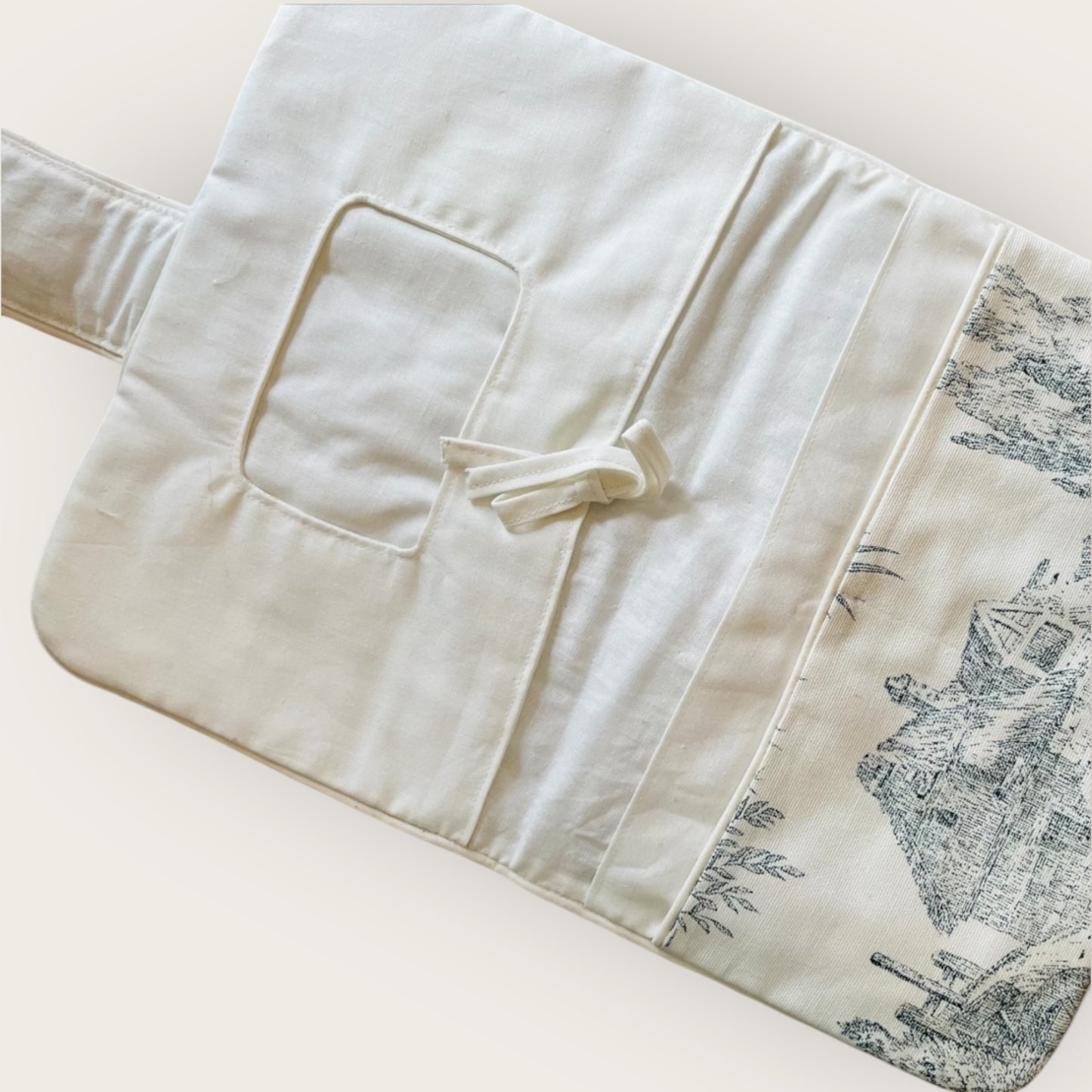 Pack Tapis et Pochette à langer nomade Toile de Jouy