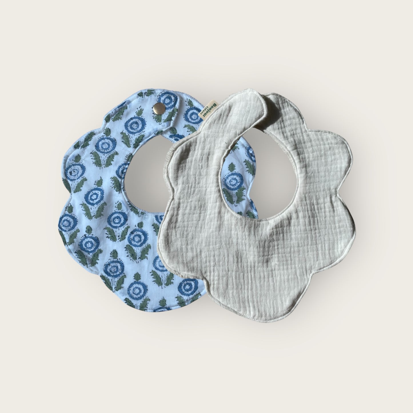 Duo Bavoir fleur Taille M