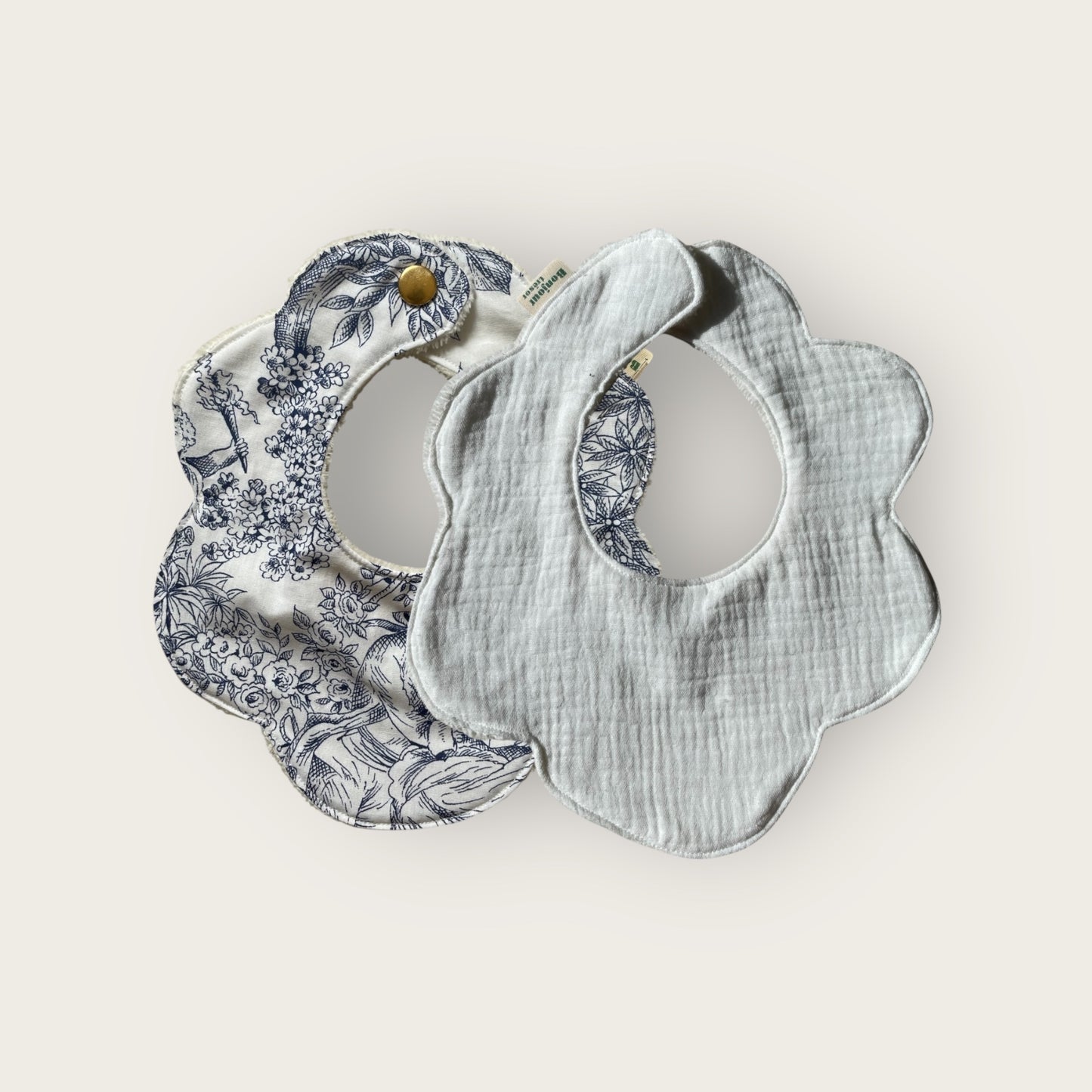 Duo Bavoir fleur Taille M