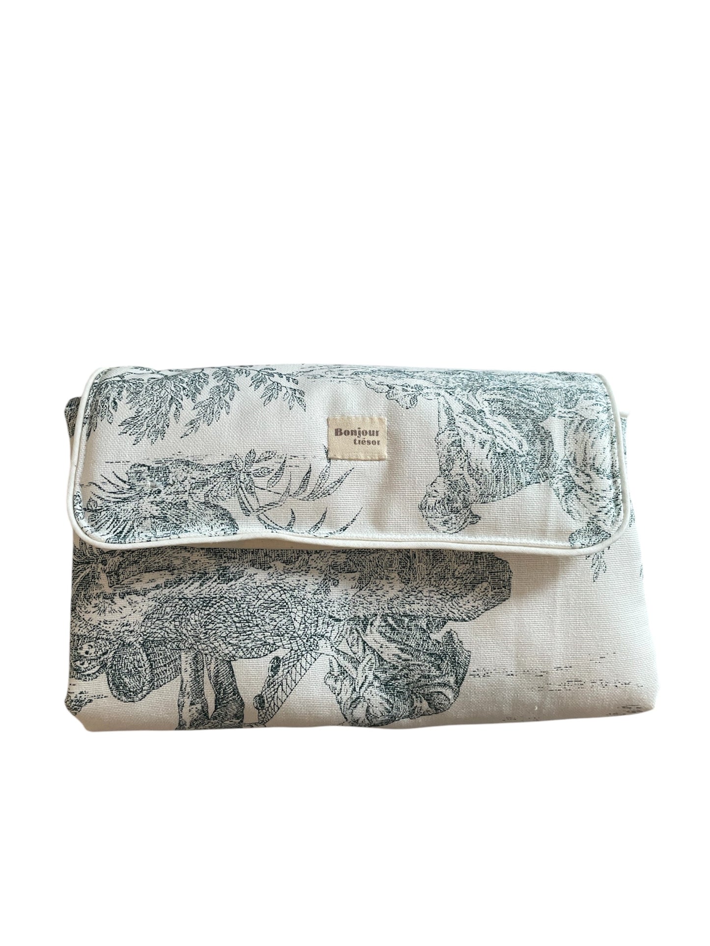 Pack Tapis et Pochette à langer nomade Toile de Jouy