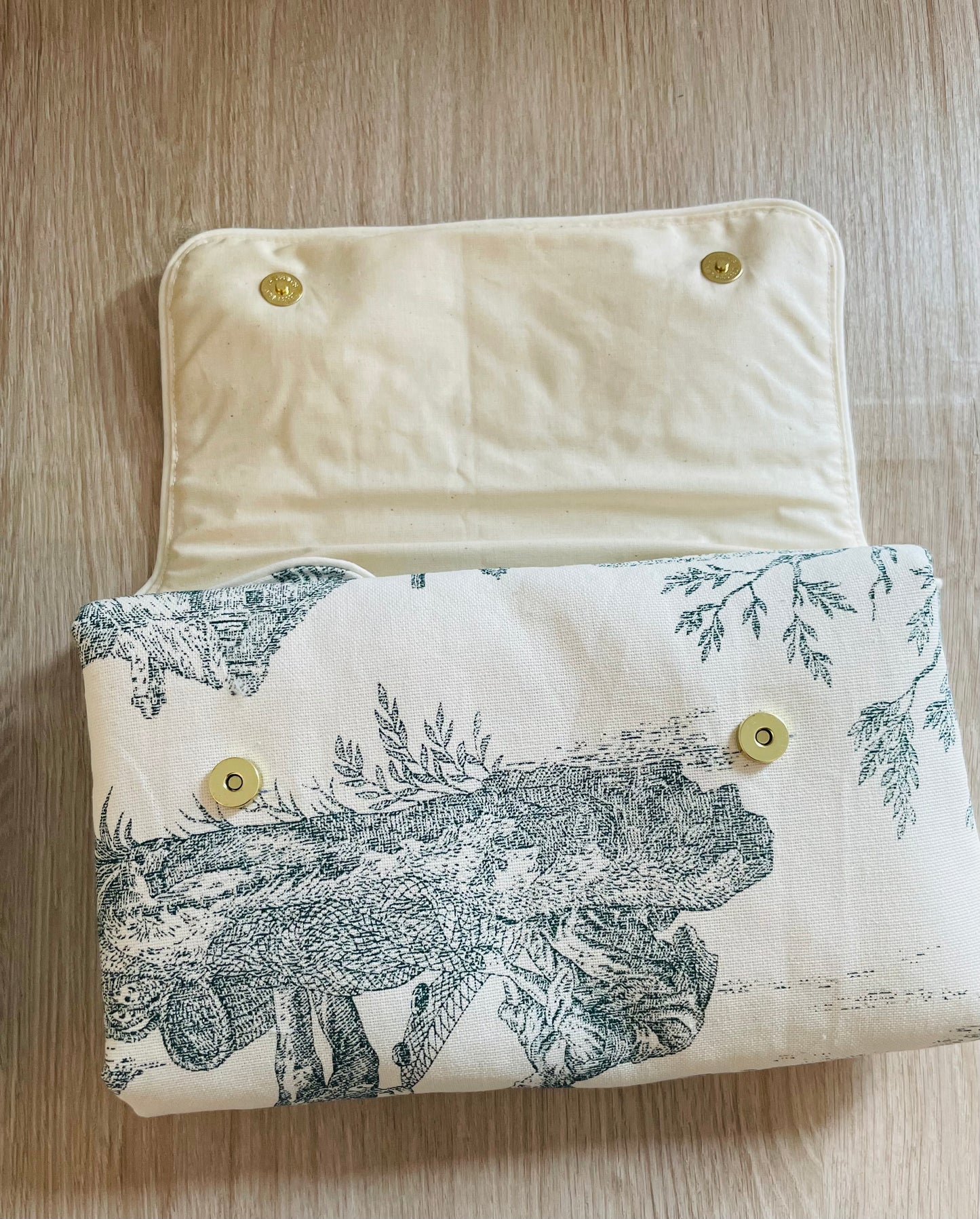 Pack Tapis et Pochette à langer nomade Toile de Jouy