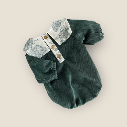 Barboteuse velours Col Marin
