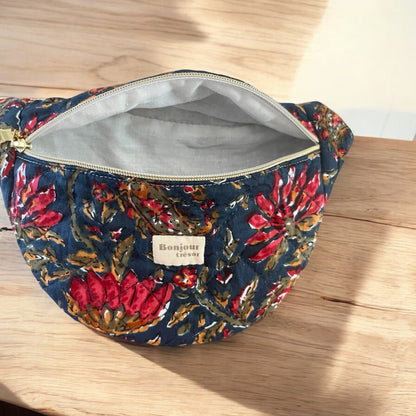 Sac Banane matelassé coton block print enfant Édition limitée