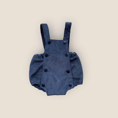 Barboteuse velours Bretelles
