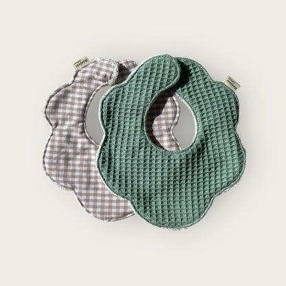 Duo Bavoir fleur Taille M