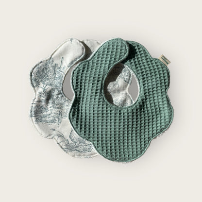 Duo Bavoir fleur Taille M