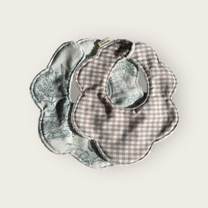 Duo Bavoir fleur Taille S