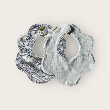 Duo Bavoir fleur Taille M