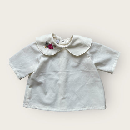 Chemisier Mixte Col Brodé