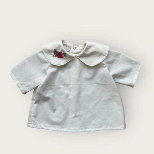 Chemisier Mixte Col Brodé