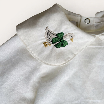 Chemisier Mixte Col Brodé