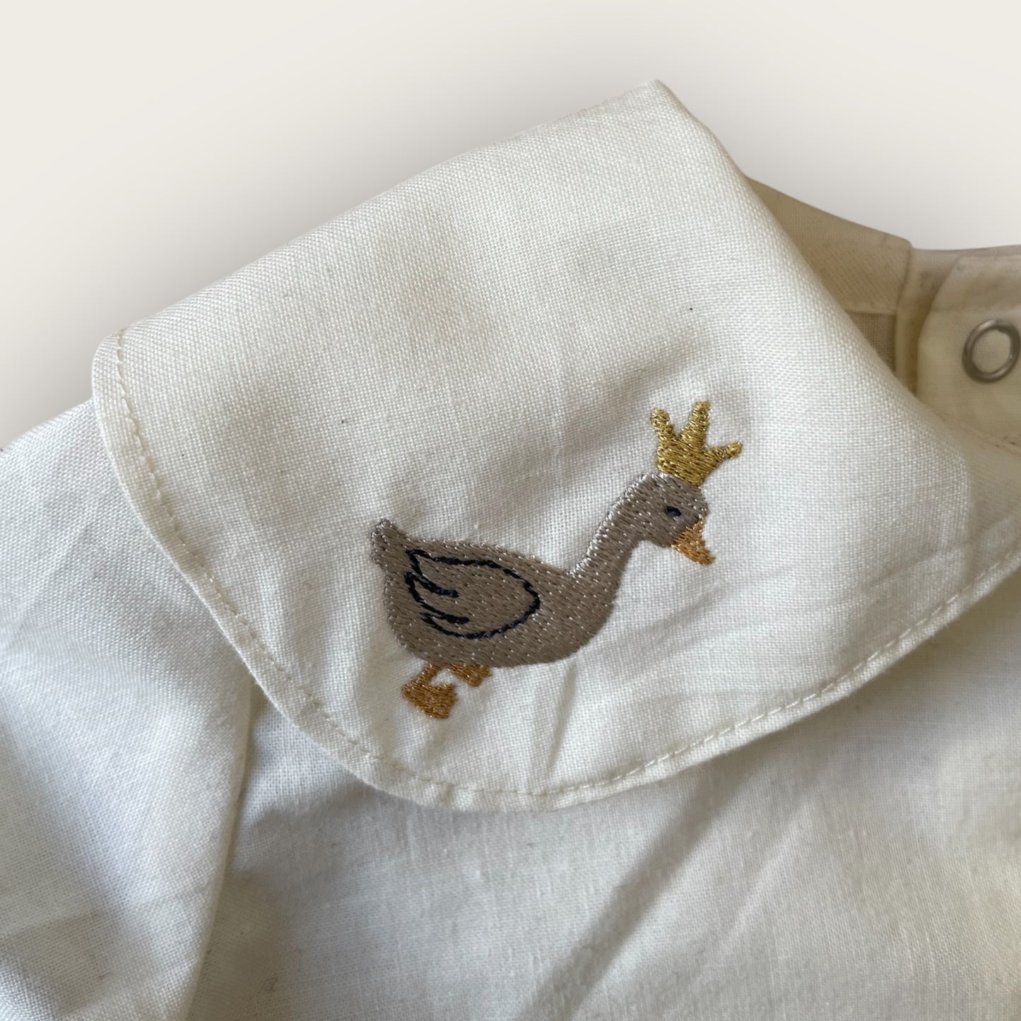 Chemisier Mixte Col Brodé